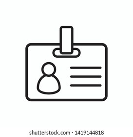 Id card icon vector flat style trendy 