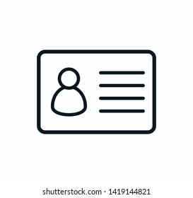 Id card icon vector flat style trendy 