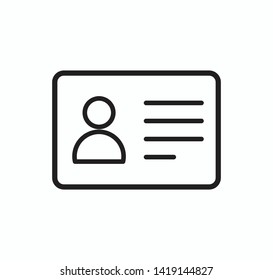 Id card icon vector flat style trendy 