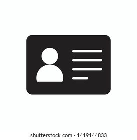 Id card icon vector flat style trendy 