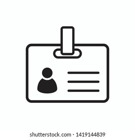 Id card icon vector flat style trendy 