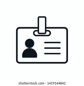 Id card icon vector flat style trendy 