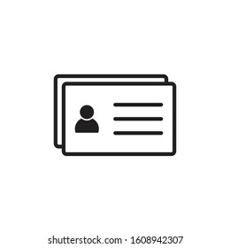 Id card icon vector flat style trendy