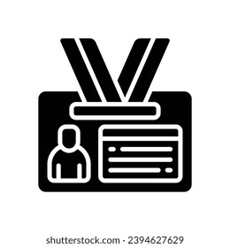 id card icon. vector glyph icon for your website, mobile, presentation, and logo design.