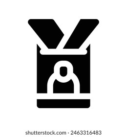 ícono de tarjeta de identificación. ícono de glifo de Vector para su Sitio web, móvil, presentación y diseño de logotipo.