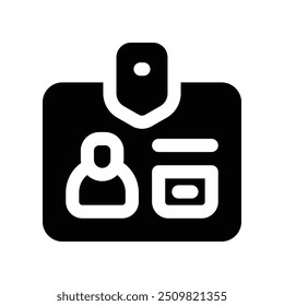 id card icon. vector glyph icon for your website, mobile, presentation, and logo design.