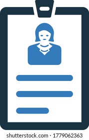 Icono de tarjeta de identificación / gráficos vectoriales