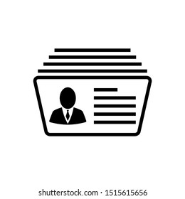 Id card icon vector, Identity tag vector illustration symbol, Driver licence logo