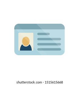 Id card icon vector, Identity tag vector illustration symbol, Driver licence logo