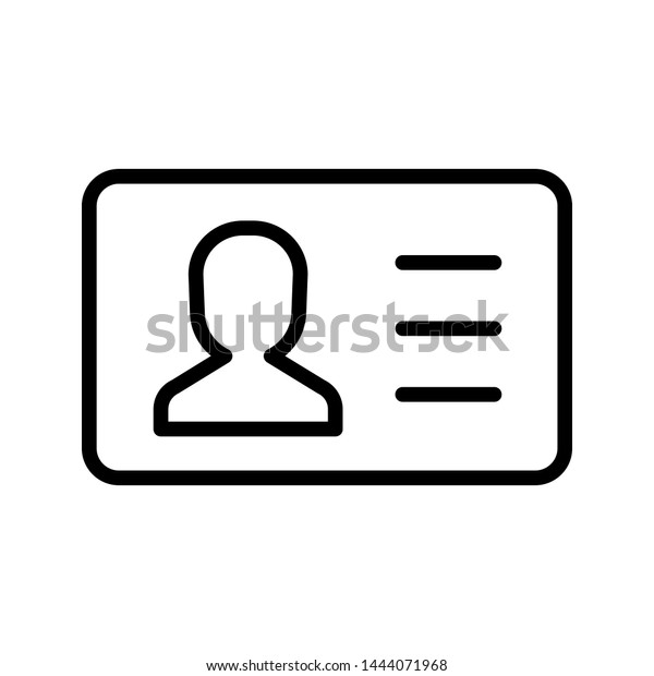 Id card icon vector. Identity tag vector
illustration symbol. Driver licence
logo.