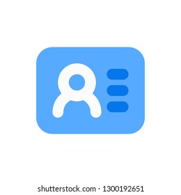 Id Card Icon Vector Illustration in Flat Style for Any Purpose