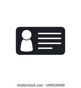 Id Card Icon Vector Illustration Eps
