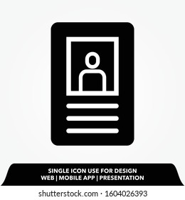 Id card icon vector illustration