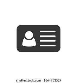 ID Card Icon Vector Illustration