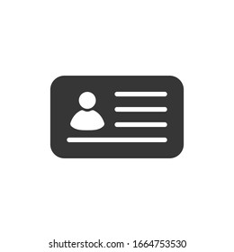 ID Card Icon Vector Illustration