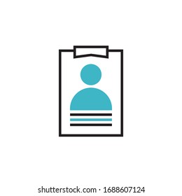 ilustración vectorial de icono de tarjeta de identificación. diseño de estilo moderno con icono de tarjeta de identificación