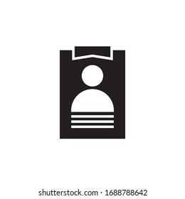 id card icon vector illustration. id card icon glyph style design