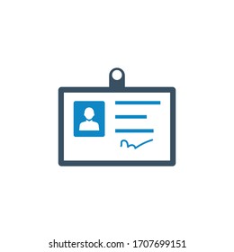Id., icono de tarjeta (ilustración vectorial)