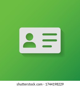 ID card icon. Vector illustration EPS 10.