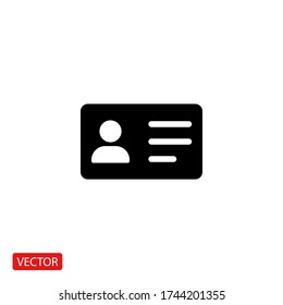 Symbol für die ID-Karte. Vector Abbildung EPS 10.