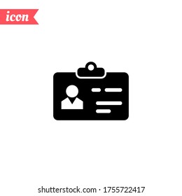 Icono de tarjeta de identificación. Ilustración del vector EPS 10.