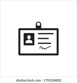 Id card icon (vector illustration) Black