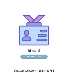 id card icon vector illustration. id card icon lineal color design.