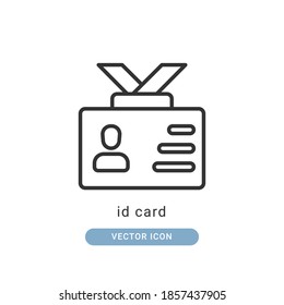 id card icon vector illustration. id card icon outline design.