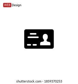 id card icon. Vector illustration EPS 10.