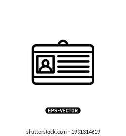 Icono de tarjeta de identificación plantilla de logotipo de ilustración vectorial para muchos fines. Aislado sobre fondo blanco.