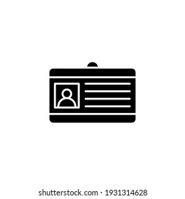 ID-Karte Symbol Vektorgrafik Logo-Vorlage für viele Zwecke. Einzeln auf weißem Hintergrund.