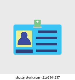 Id card icon vector illustration logo  for identity