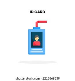 ID Card icon. Vector illustration on white background.