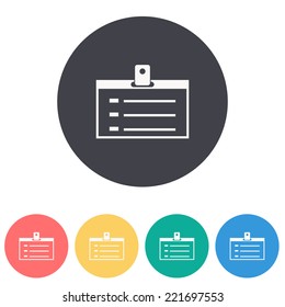 id card icon , vector illustration