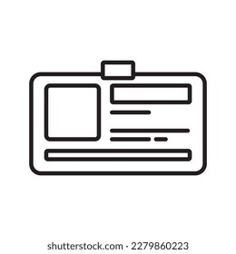 diseño del logotipo de la ilustración del vector del icono de la tarjeta de identificación