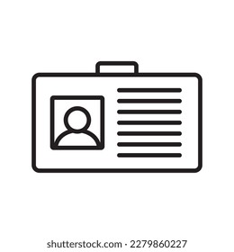 diseño del logotipo de la ilustración del vector del icono de la tarjeta de identificación