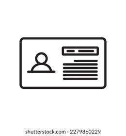 id card icon vector illustration logo design