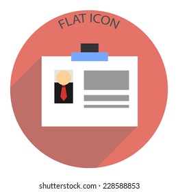 id card icon. vector illustration