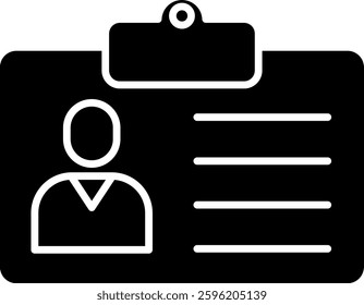 ID Card icon vector illustration glyph