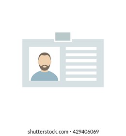 id card icon. vector illustration