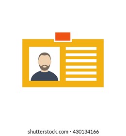 id card icon. vector illustration