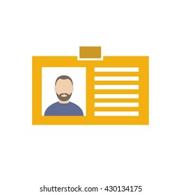 id card icon. vector illustration