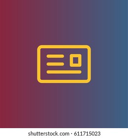 ID card icon. Vector illustration