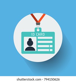 ID Card icon. Vector, illustration eps10