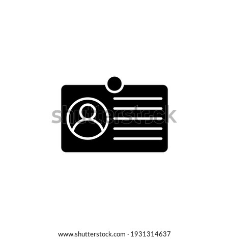 Id card icon vector illustration logo template for many purpose. Isolated on white background.