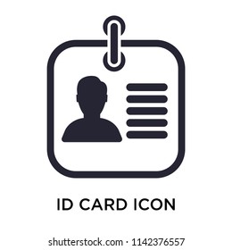 Id card icon vector isolated on white background for your web and mobile app design, Id card logo concept