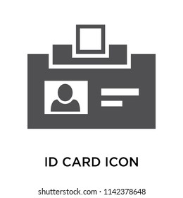 Id card icon vector isolated on white background for your web and mobile app design, Id card logo concept