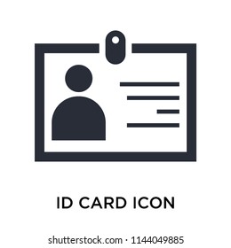 ID Card icon vector isolated on white background for your web and mobile app design, ID Card logo concept