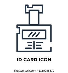 Id card icon vector isolated on white background, Id card transparent sign , line symbol or linear element design in outline style