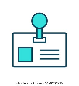 ID Card icon vector isolated on white background